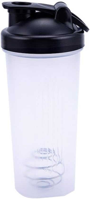 Shaker Cup Plastic Sports Water Bottle Portable Leak-Proof Blender Multifunctional Shake Cup Black