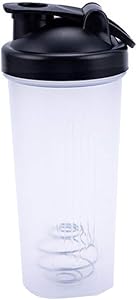 Shaker Cup Plastic Sports Water Bottle Portable Leak-Proof Blender Multifunctional Shake Cup Black