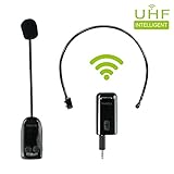 Zoweetek SHIDU UHF Wireless Microphone 2-in-1 Headworn and Handheld for Voice Amplifier, Speaker and Any AUX Audio Devices (SDMIC01)