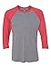 Next Level Unisex Triblend 3/4-Sleeve Raglan XL VIN RED/ PR HTHR