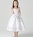 Girls Classic White Wedding Dress beading Gloves