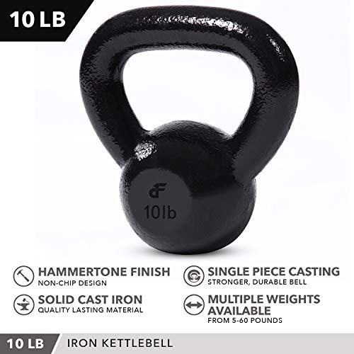 Kettlebell-Weights-Cast-Iron-by-Day-1-Fitness--11-Sizes-Available-5-60-Pounds-Ballistic-Exercise-Core-Strength-Functional-Fitness-and-Weight-Training-Set-Free-Weight-Equipment-Accessories