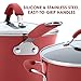 Rachael Ray Cucina Nonstick Frying Pan Set / Fry Pan Set / Skillet Set - 9.25 and 11 Inch, Cranberry Red