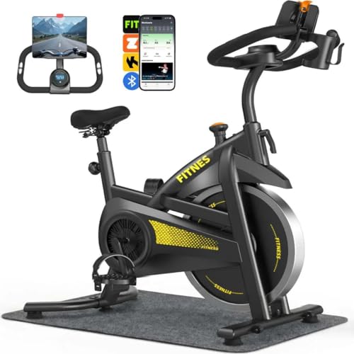 Bicicleta Spinning Com Roda De Inércia De 13kg Bicicleta de Spinning Personalizada, Bicicleta de Ciclismo Indoor para Fitness Suporta 150kg Sensor Cardíaco Monitor Digital Correia Silenciosa