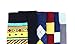 QommaQomma Men's Patterned Dress Socks - Business and Fun - 6 Pack Crazy Colorful Cotton - Mens and Women