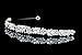 Trillium Flower Pattern Crystal Faux Pearl Bridal Headband Tiara T1033