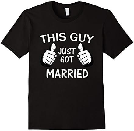 Men's This Guy Just Got Married T-Shirt XL Black