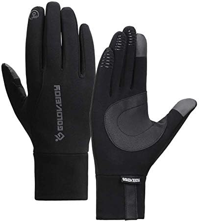 Mens Winter Warm Touchscreen Windproof Gloves with Non-Slip Palm&Fleece Linning