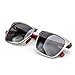 Polarized Sunglasses For Men Brushed Stainless Frame Rubber Legs with Carbon Fiber Arm,Light Weight