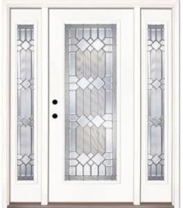 Feather River Doors Mission Pointe Zinc Full Lite Prime Smooth