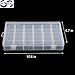 SENREAL 36 Grid Clear Plastic Adjustable Craft Beads Jewelry Sewing Storage Box Case Organizer Container Divider Portable Electronics Parts Gadgets Tool Storage Box