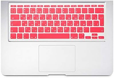 Russian Colorful Keyboard Film EU Silicone Keyboard Protector Cover for Air 11.6 A1465 A1370 RU for Mac Book Air 11 Inch,Pink