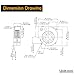 GDSTIME 97mm x 33mm Dc 12 Volt BBQ Brushless Blower Cooling Fan