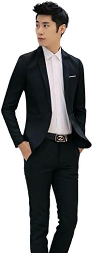 LOUSHI 2017 Business and Leisure Suit A Two-Piece Suit (M, Black)