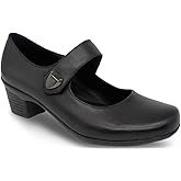 Hodrmios Women’s Low Heel Pumps, Comfortable Slip-Ons Casual Work Office Round Toe Dressy Shoes Black