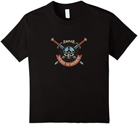 Kids Ragnar Viking Nord Warrior Shirt 6 Black