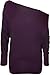 WearAll Women's Off-Shoulder Batwing Top - Purple - US 14-16 (UK 18-20)