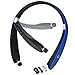 Bluetooth Headphones, Wireless Foldable Neckband Bluetooth Headset with Retractable Earbuds, V4.1, 16 Hours Playtime, Sports Sweatproof Noise Cancelling Earphones with Mic