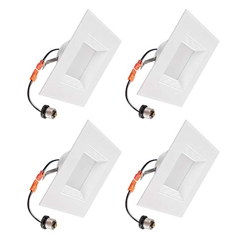 OSTWIN (4 Pack) 6 Inch Dimmable LED Baffle Downlight Recessed Retrofit Kit Lighting Fixture, LED Ceiling Can Light, 12W (100W Replacement) 1000 Lm, 5000K Daylight, Wet Rated, Energy Star & ETL
