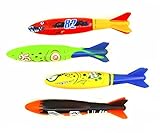 Dive torpedo,Glides Under Water， Swimming pool throwing torpedo (4-pack)