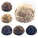 Small SizeSynthetic Hair Chignon Bun Donut Braided Hairpieces Scrunchie Clip in Hair Bun Extensions Straight Updo for Wedding Party Costume Women Beauty 6Colors avilable (#1011(Dark Ash Blonde))