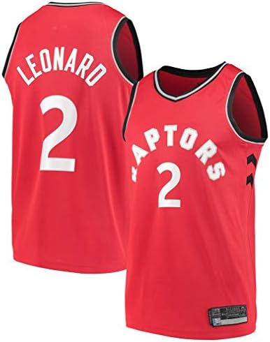 PADT Men_Youth_Kawhi_Leonard_Jersey_#2_Toronto_Raptors_Red_Icon Swingman Jerseys Kids Boys