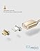 3rd Generation Magnetic Cable Ez4Mob USB Charger Cable Lightning for iPhone 5, 5c, 5s, SE, 6, 6 Plus, 6s, 6s Plus, 7, 7 Plus and Android (Gold)