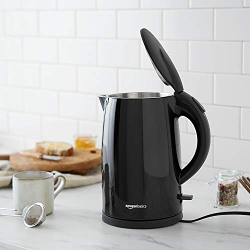 Amazon Basics DoubleWalled Stainless Steel Electric Kettle 1.7 Liter
