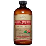Solgar Liquid Calcium Magnesium Citrate with Vitamin D3, Natural Strawberry, 16 Ounce
