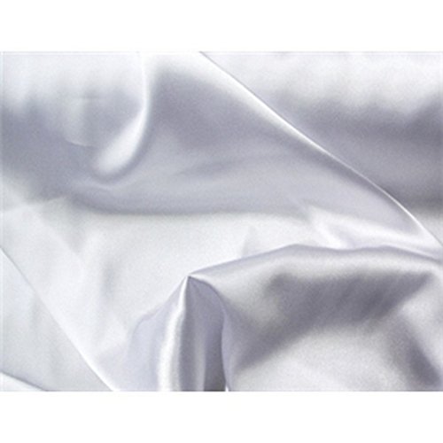 Premium Satin Charmeuse Wedding Bridal Silky Fabric 60" Wide (White)
