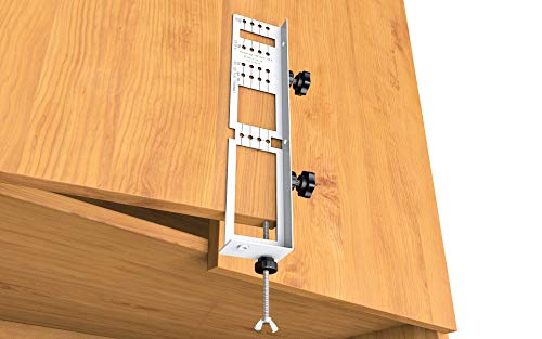 Template guide jig for cabinet knobs pulls and handles installation SimpleJig128 Door