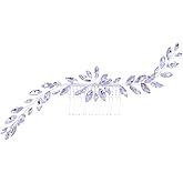 JIALWSJWAN Handmade Rhinestone Hair Comb for Brides, White