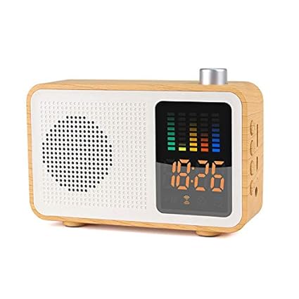 Kopper Creative 3 in 1 Rechargeable Bluetooth Speaker Radio Alarm Clock Support AUX TF Card