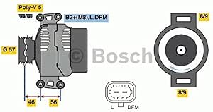 Amazon Com Bosch 0124425056 New Alternator Automotive