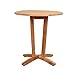 Amazonia Victor 1-Piece Outdoor Bistro Round Table | Certified Teak | Ideal for Patio and Indoors, 27Lx27Wx29H, Light Brown