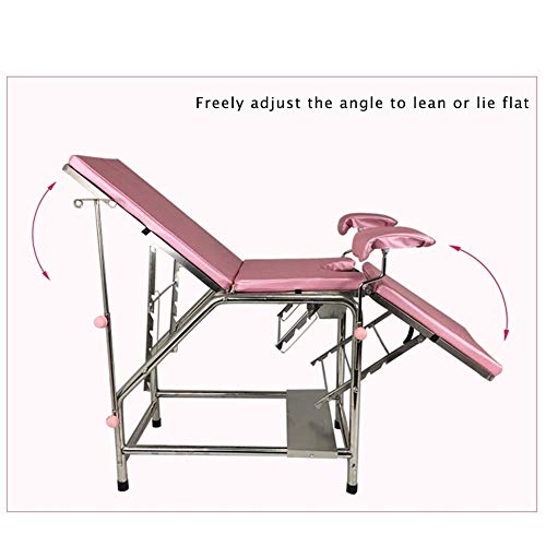 DZWJ Gynecological Examination Bed, Examination Bed Foldable Portable Maternity Bed, Gynecological Examination Chair Hospital Outpatient,Black