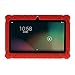 Turpro Kids' Shockproof Silicone Case for Chromo Inc 7 inch, Alldaymall A88X, Dragon Touch Y88X Plus/Y88X, VURU A33, NPOLE 7 Inch Tablet (Red)