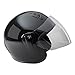 Fuel Helmets SH-WS0015 Open Face Helmet with Shield, Gloss Black, Medium