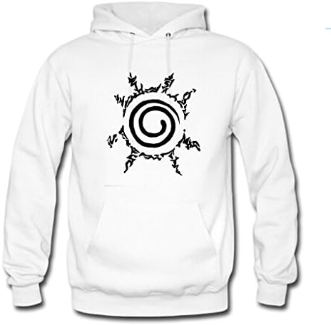 Soothing Men's and Women's Unisex Custom Naruto Classic Hoodie L White