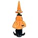 E-Living Halloween Wine Bottle Covers, Black & Orange Bat Cape w/Orange Witch Outfit