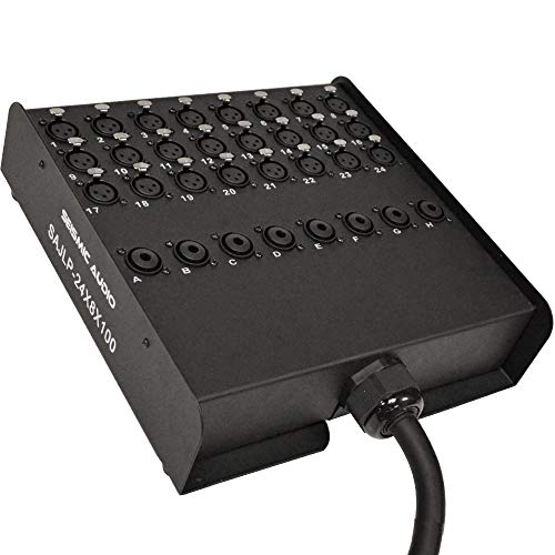 Seismic Audio SAJLP24x8x10024 Channel 100 Foot XLR Low Profile