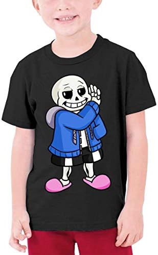 sretinez Undertale Sans Youth Boy's&Girl's Soft Short Sleeve T-Shirt Black