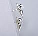 S.Leaf Cat Stud Earrings Sterling Silver for Women