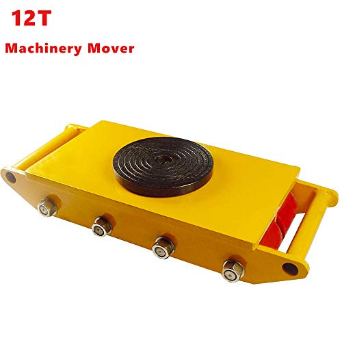 PROMOTOR Industrial Machinery Mover 12 Ton 26456 lbs, Machinery Skate with w/Steel Rollers Cap 360 Degree