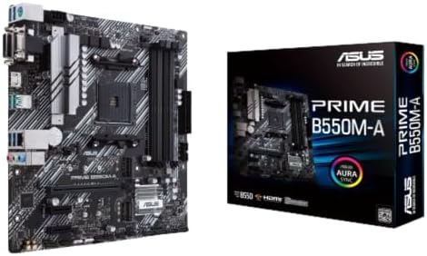 ASUS Prime B550M-A WiFi II AMD Micro ATX Motherboard with PCIe 4.0, WiFi 6, ECC Memory, HDMI 2.1, RGB Header