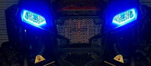 RZR 570 Trail 900xp 800 800xc Halo Rings Set Headlights Angel Eye Led Polaris - Blue