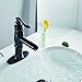 BWE Led Oil Rubbed Bronze 8 Inch Widespread Waterfall Bathroom Faucet 3 Hole Rustic with Pop Up Drain Assembly and Supply Line 2 Handles Black Vanity Lavatory Sink Mixer Tap