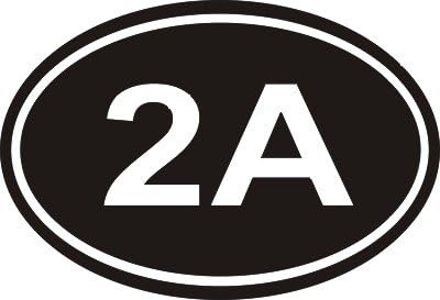 2A vinyl Decal Sticker Gun Ammo Bullets, Black