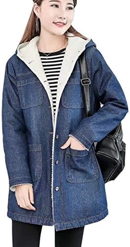 fleece lined black denim jacket womens