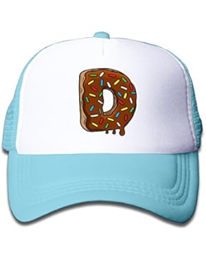 Kids D Is For Donut Trucker Mesh Baseball Cap Hat Trucker Hats Pink